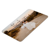 Magnet Flexible Carte postale Merci Mariage photo (Côté Gauche)