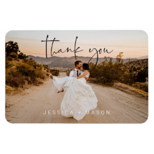 Magnet Flexible Carte postale Merci Mariage photo
