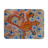 Magnet Flexible Carte postale Orange Gecko (Horizontal)