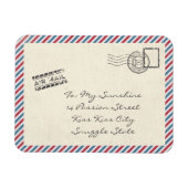 Magnet Flexible Carte postale vintage Air Mail (Horizontal)