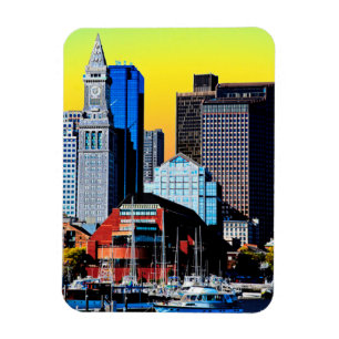 Magnet Flexible Carte Poster Custom House Boston USA