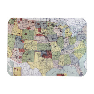 MAGNET FLEXIBLE CARTE : RÉSERVES, 1892