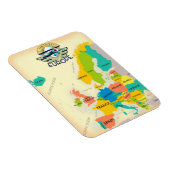 Magnet Flexible Carte rétro de l'Europe. (Côté Droit)