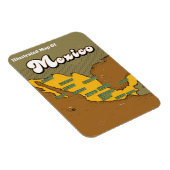 Magnet Flexible Carte rétro du Mexique (Côté Droit)