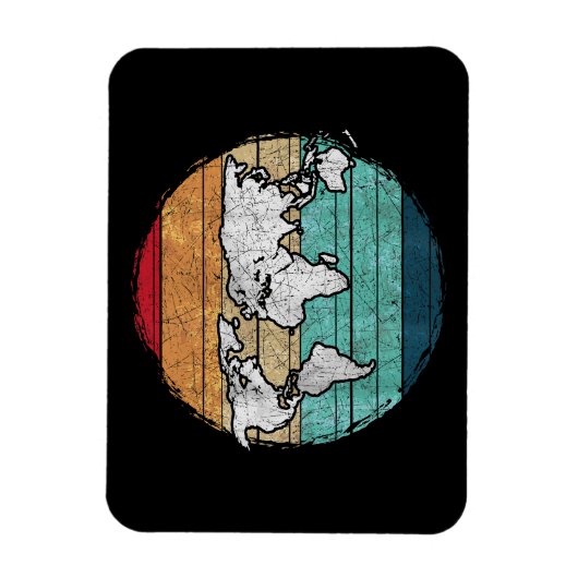 Magnet Flexible Carte Retro World (Vertical)