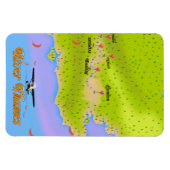 Magnet Flexible Carte River Thames Londres Angleterre (Horizontal)