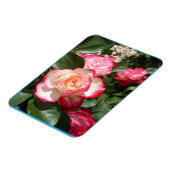 Magnet Flexible Carte Rose de fleurs Roses rouge et blanc (Côté Gauche)