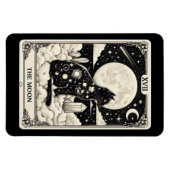 Magnet Flexible Carte Tarot Cat La Lune Graphique (Horizontal)