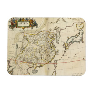 Magnet Flexible Carte vintage de la Chine   1662