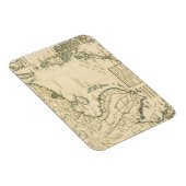 Magnet Flexible Carte vintage de l'Inde | Océan Indien (Côté Droit)