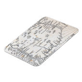 Magnet Flexible Carte vintage du Connecticut (Côté Gauche)