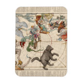 Magnet Flexible Carte vintage du pôle Nord (Vertical)