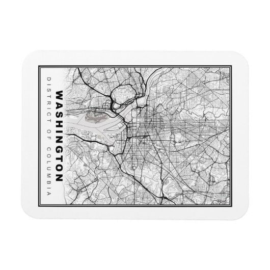 Magnet Flexible Carte Washington (Horizontal)