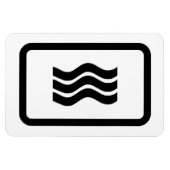 Magnet Flexible Carte Zener | 3 lignes verticales ondulées (Horizontal)