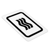 Magnet Flexible Carte Zener | 3 lignes verticales ondulées (Côté Droit)