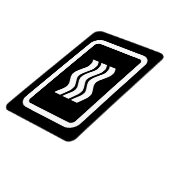 Magnet Flexible Carte Zener | 3 lignes verticales ondulées (Côté Gauche)