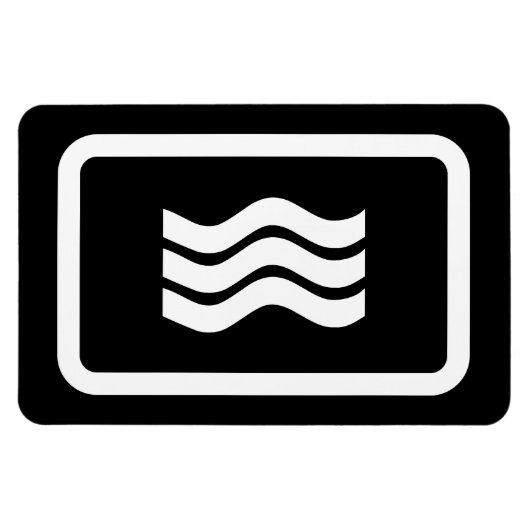 Magnet Flexible Carte Zener | 3 lignes verticales ondulées (Horizontal)