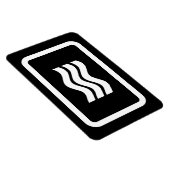 Magnet Flexible Carte Zener | 3 lignes verticales ondulées (Côté Droit)