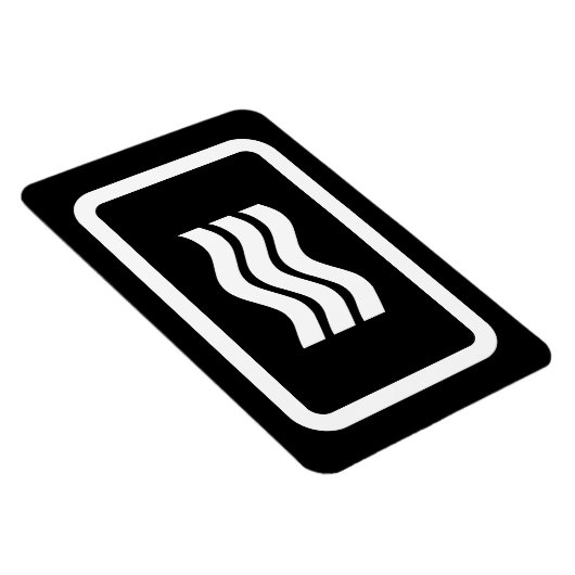 Magnet Flexible Carte Zener | 3 lignes verticales ondulées (Côté Droit)