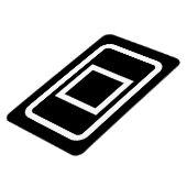 Magnet Flexible Carte Zener | Carré creux (Côté Gauche)