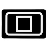Magnet Flexible Carte Zener | Carré creux (Horizontal)