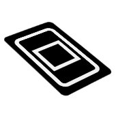 Magnet Flexible Carte Zener | Carré creux (Côté Droit)