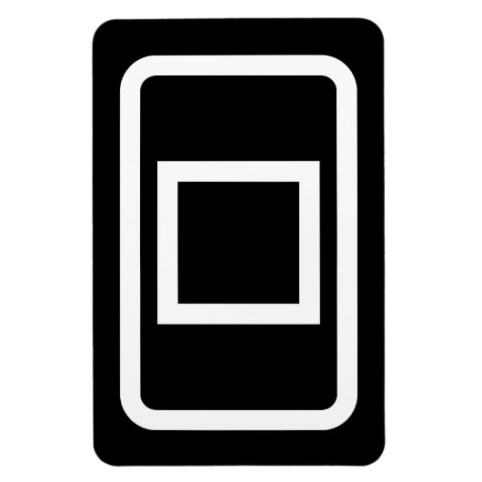 Magnet Flexible Carte Zener | Carré creux (Vertical)