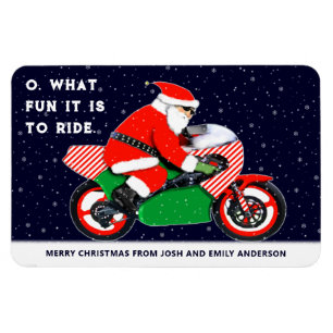 Magnet Flexible Cartes de Noël de motard motocycliste