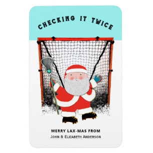Magnet Flexible Cartes de Noël lacrosse aimantées
