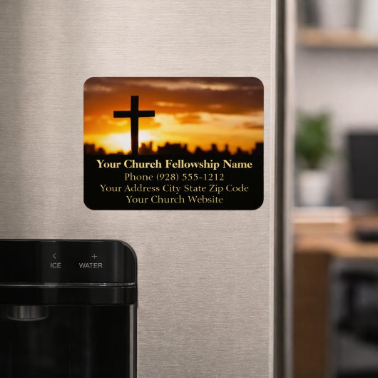 Magnet Flexible Cartes de visite pour pasteur de l'église Sunset C