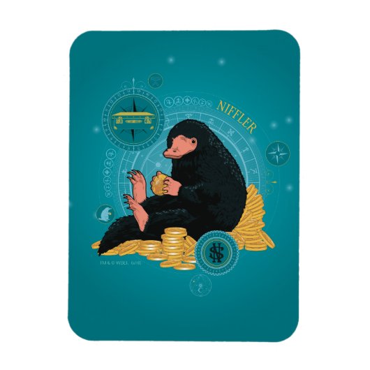 Magnet Flexible Carton NIFFLER™ Avec Pièces D'Or (Vertical)