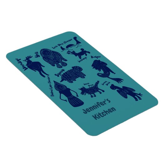 Magnet Flexible Cartoon Cryptids Cryptozoology Guide Personalized (Côté Droit)