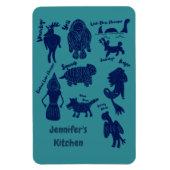 Magnet Flexible Cartoon Cryptids Cryptozoology Guide Personalized (Vertical)