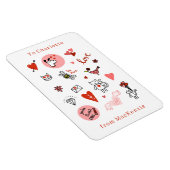 Magnet Flexible Cartoon de chat de la Journée des Valentines (Côté Droit)