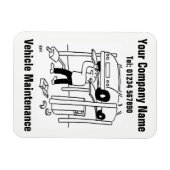 Magnet Flexible Cartoon d'entretien et de réparation de voitures (Horizontal)