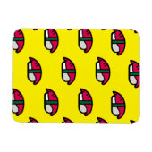 Magnet Flexible Cartoon Kawaii Sushi, Riz de Poisson et Aimant d'A (Horizontal)