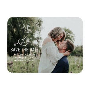 Magnet Flexible Carved Heart Save the Date