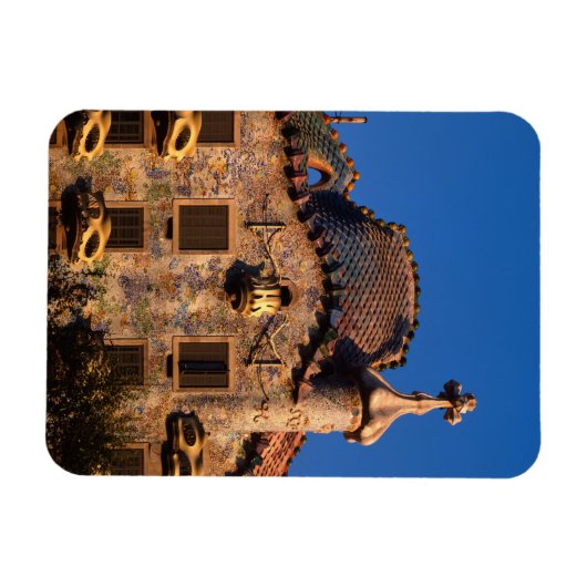 Magnet Flexible Casa Batilo, architecture Gaudi, Barcelone, (Horizontal)