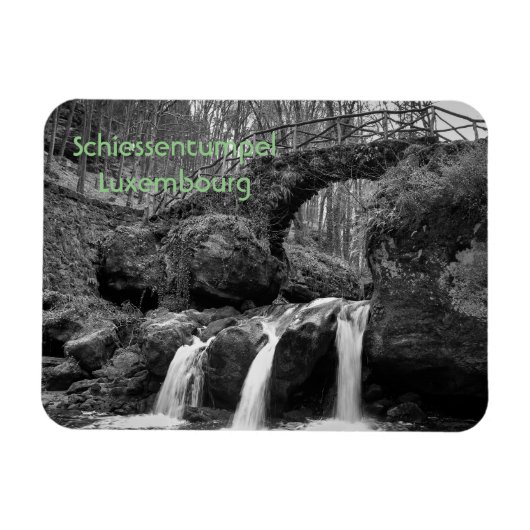Magnet Flexible Cascade de Schiessentumpel Luxembourg Monochrome (Horizontal)