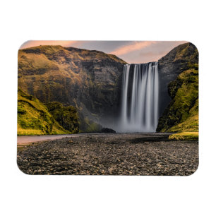 Magnet Flexible Cascade de Skogafoss dans le lever de soleil de