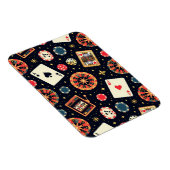 Magnet Flexible Casino pattern theme on black (Côté Droit)