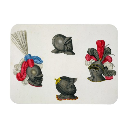 Magnet Flexible Casques, plaque de 'A History of the Development (Horizontal)