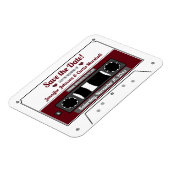 Magnet Flexible Cassette Bande Vin Rouge Mariage Enregistrer la da (Côté Gauche)