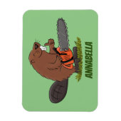 Magnet Flexible Castor drôle avec humour de dessin animé de tronço (Vertical)