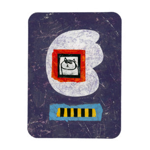 Magnet Flexible Cat Est Assis Pour Annuaire Photo Réfrigérateur Ma