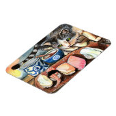 Magnet Flexible Cat Looking at Sushi (Côté Gauche)