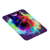 Magnet Flexible Cat Trippy Psychedelic Pop Art (Côté Droit)