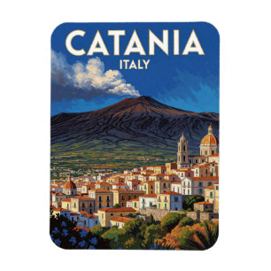 Magnet Flexible Catania Italie Mont Etna Scène de Voyage 🌋