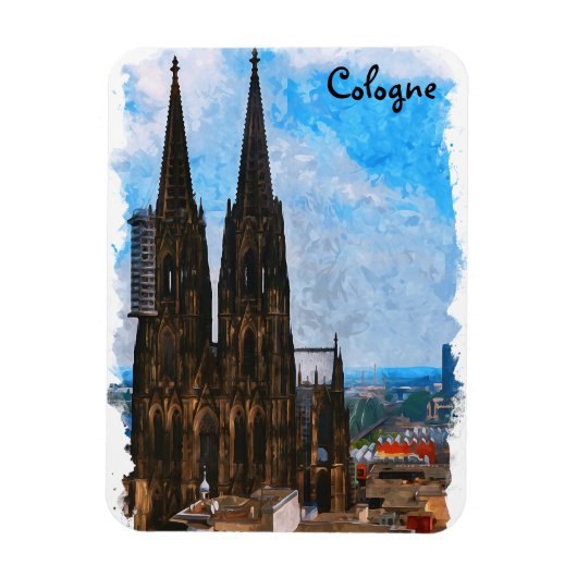 Magnet Flexible cathédrale de Cologne voyage en Allemagne (Vertical)