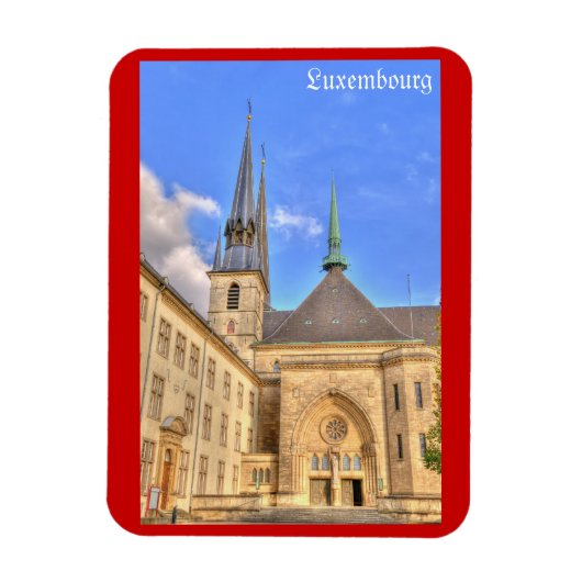 Magnet Flexible Cathédrale de Luxembourg voyage souvenir (Vertical)